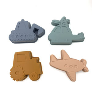 Juguetes de playa de silicona sin BPA, pala de cubo con helicóptero, moldes de juguete de arena para niños, piscina al aire libre - Product Image 5