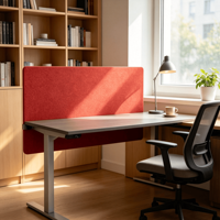Écran Acoustique en Feutre à Fixation sur Bureau, 100% Fibre de Polyester, Cloison de Bureau à Clipser, Fabrication OEM