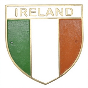 Irlande Plaque Usine Super Vente Métal Articles Généraux Pays Amoureux Cadeau Coulé Drapeau Personnalisé Plaque En Métal De La Meilleure Qualité - Product Image 1