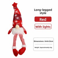 Décorations de Noël lumineuses en peluche de gnome de dessin animé, Tomte Gonk suédois à longues jambes, pour cheminée, étagère et décoration intérieure des fêtes