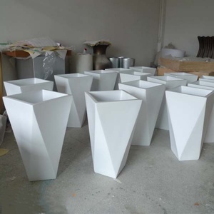 <b>Large</b> and Small Size FRP Flower <b>Pots</b> & Planters Tall Gardening Planter for Outdoor & <b>Indoor</b> Decoration Hanging Kit Included - Product Image 2