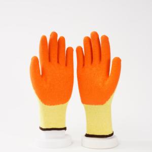Guantes de Trabajo de Seguridad de Alta Resistencia, Tejido Sin Costuras de Poliéster Calibre 13, con Revestimiento de Látex Arrugado - Product Image 1