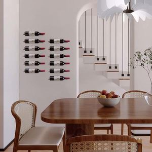 Floating Wine Glass <b>Shelf</b> Wall Mounted Metal <b>Wire</b> Hanging Wine Bottle Storage Holder Display <b>Shelf</b> Rack for Restaurant - Product Image 5