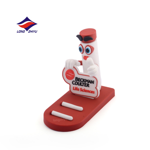 Longzhiyu 20 năm kinh nghiệm tùy chỉnh Vinyl figurine điện thoại đứng dễ thương động vật nhân vật PVC Bàn giữ điện thoại di động - Product Image 4