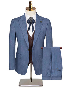 MS043 Costume de cérémonie pour <span class=keywords><strong>homme</strong></span>, style tendance, costume de marié, costume de témoin, <span class=keywords><strong>ensemble</strong></span> <span class=keywords><strong>trois</strong></span> pièces - Product Image 3