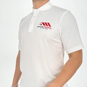 Polo brodé personnalisé pour homme, manches courtes, 100 % polyester, séchage rapide, uniforme de travail, uniforme de golf - Product Image 4