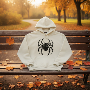 <span class=keywords><strong>Felpa</strong></span> <span class=keywords><strong>con</strong></span> <span class=keywords><strong>Cappuccio</strong></span> in Cotone Certificata Universale <span class=keywords><strong>con</strong></span> Stampa Ragno, Stile Street Fashion, Vestibilità Larga, Casual e Divertente, da Uomo - Product Image 1