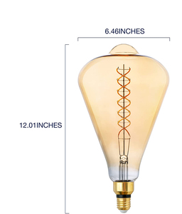 Lampadine Vintage a Led Oversize ST164 <span class=keywords><strong>Dimmer</strong></span> a spirale 2200K <span class=keywords><strong>lampadina</strong></span> gigante a filamento morbido <span class=keywords><strong>lampadina</strong></span> a Led speciale - Product Image 2
