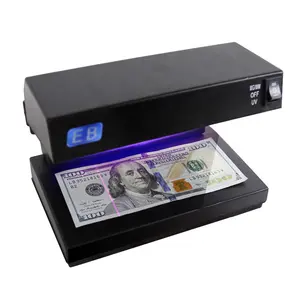 Mini detector de dinero portátil de plástico LED, luz UV, validador de billetes, detector de billetes UV, detector de dinero en dólares