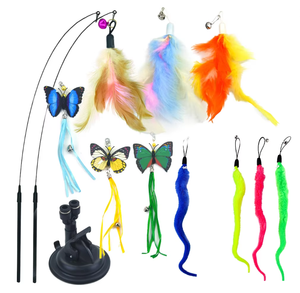कार्टून खेल शैली प्लास्टिक तितली अटैचमेंट बिल्लियों के लिए इंटरैक्टिव खिलौना आंदोलन प्रतिस्थापन wand - Product Image 1