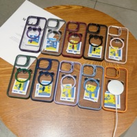 Coque de Téléphone Transparente Magnétique en Acrylique avec Support d'Objectif en Verre Métallique pour Appareil Photo pour iPhone 12 13 14 15 16 Pro Max