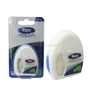 50 m fil dentaire confortable et sasy utilisation/menthe ciré/échantillon gratuit - Product Image 1