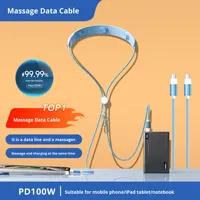 Nouveau câble de données de massage en silicone Type-C avec charge rapide pour iPhone 17 Pro, Air Pro Max et autres téléphones