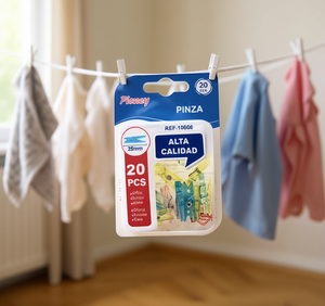 Pioney Mollette per Bucato 25mm Colorate in Plastica per Lavanderia, Confezione da 20 Pezzi - Product Image 2