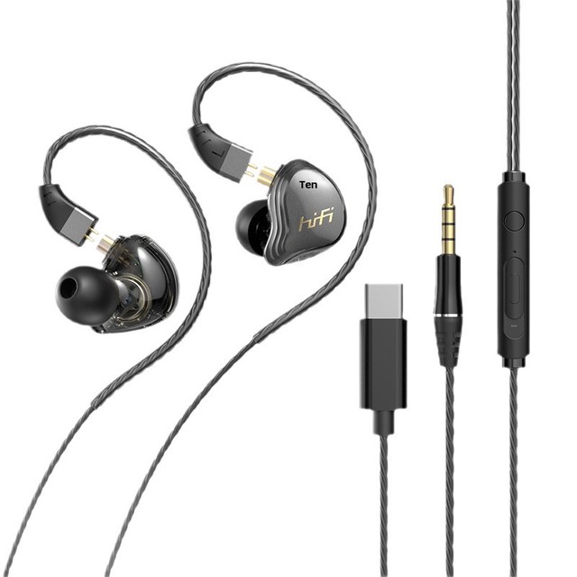 Wired In-Ear Earphones 120cm TPE Cable Type-C Interface Codecs None HiFi Sound Heavy Bass Stereo Headset Universal Compatible