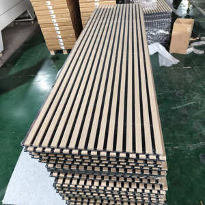 Panneau mural acoustique en placage de bois de qualité supérieure, à rainures verticales, pour l'insonorisation et la réduction <span class=keywords><strong>du</strong></span> <span class=keywords><strong>bruit</strong></span>, vente en gros - Product Image 6