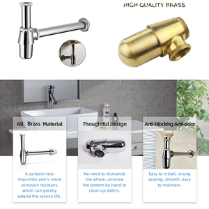 Accessori Universali per <span class=keywords><strong>Bagno</strong></span> all'Ingrosso: Sifone a Bottiglia Pop-up Cromato per <span class=keywords><strong>Scarico</strong></span> Lavabo - Product Image 4