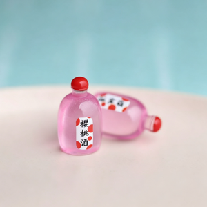 Miniature Simulation Bottle 3D DIY Resin Ornament Accessory Transparent <strong>Cherry</strong> <strong>Liqueur</strong> Dollhouse Resin Accessory KeyCharms - Product Image 4