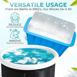 Vente flash : Moules à glaçons réutilisables extra-larges, moules en silicone pour glaçons géants, pour baignoire à glace, bains à domicile - Product Image 2