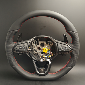 Volant sport à 3 branches semi-perforé JIANSHAN pour VW <span class=keywords><strong>Golf</strong></span> 8 MK8 Polo GTI Scirocco Jetta Passat B7 - Product Image 1