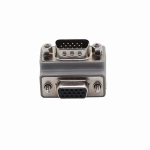 Adaptateur de câble VGA vers VGA à angle droit pour ordinateur portable avec protection OTP, matériau ignifuge pour PC - Product Image 1