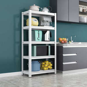 Espositore per oggetti per uso domestico sale magazzino Garage scaffali in ferro multistrato leggero scaffali per ufficio nero - Product Image 4