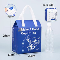 Sac isotherme portable personnalisé en non-tissé, sac isotherme à double couche pour gâteaux, sac isotherme à emporter, emballage isotherme