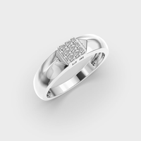 Bague pour homme Evanex Diamond Modern Classic en argent 925 plaqué or 18 carats, sertie de moissanite taille brillant et pavé, pour fiançailles et mariage