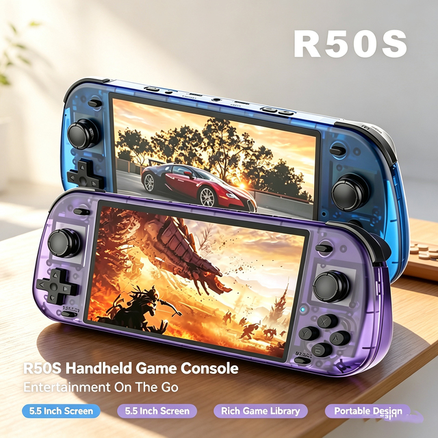 Gamegaga R50S Retro Handheld Video Game Console 5.1 Inch Screen Portable Video Player Classic Game Console Wifi Video for PSP