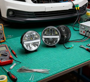 Patrón <span class=keywords><strong>de</strong></span> flash Faro LED redondo <span class=keywords><strong>de</strong></span> 7 pulgadas con función estroboscópica y <span class=keywords><strong>señal</strong></span> <span class=keywords><strong>de</strong></span> <span class=keywords><strong>emergencia</strong></span> - Product Image 3