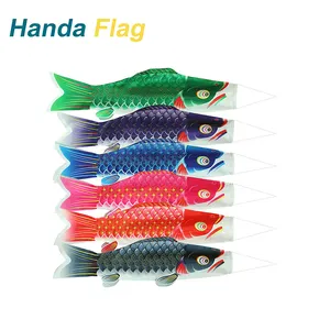ハンダ日本の鯉のぼり魚吹流し吊り装飾旗自動車旅行代理店教育デジタルプリント吹流し旗