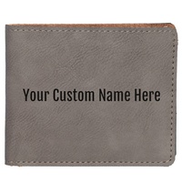 Portefeuille en cuir pour homme de haute qualité, cadeau pour homme, personnalisable, en similicuir gravable au laser, portefeuille décontracté pour homme