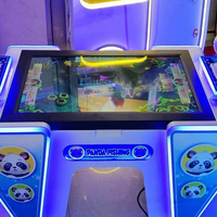 2026 Huilexing Premium Machine de jeu de pêche double pour aire de jeux pour enfants, design Panda, équipement d'arcade métallique pour deux joueurs
