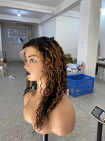 P4/27 cheveux bouclés remy cheveux frontal dentelle perruque de cheveux humains 5*5/13*4 fermeture de dentelle 18 pouces pour les femmes en gros