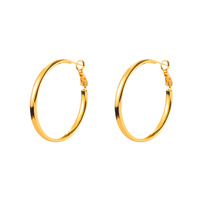 Cincin telinga ukuran besar metalik berkilau sederhana anting-anting trendi baru yang dipersonalisasi dan berlebihan anting-anting Hoop pemakaian harian