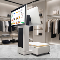 Système de point de vente (PDV) tout-en-un OEM avec double écran de 15 pouces, caisse enregistreuse tactile, système de point de vente (PDV) avec moniteur PC
