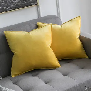 High Quality Luxury Super Soft Velvet Cushion Cover 45X45 cm 30X50 cm Solid Color Decorative Throw Pillow Cushions Cover