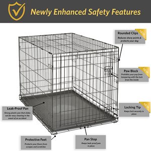 Cage pour animaux de compagnie en acier inoxydable robuste, pliable et mobile, grande cage métallique pour chiens et chats, enclos de jeu pour animaux domestiques - Product Image 3