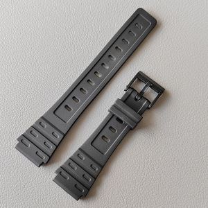 Bracelet en résine TPU à dégagement rapide, interface carrée, double boucle argent-noir, compatible avec <span class=keywords><strong>Casio</strong></span> DW5600 DW6900 GA2100 GW M5610 - Product Image 3