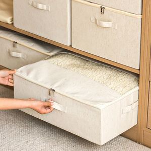 Caja de Almacenamiento de Algodón y Lino, Caja Multifuncional para Clasificar Ropa, Plegable, con Capas, Gran Capacidad, con Tapa - Product Image 6