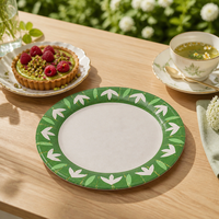 Assiettes jetables personnalisées avec logo, qualité alimentaire, 10 pouces, imprimées, robustes, pour dîner, restaurant, fête d'anniversaire, dessert