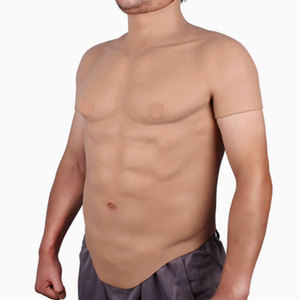 Costume de cosplay en silicone ultra-doux avec ventre musclé et pectoraux artificiels, pour un look musculaire érotique, Halloween, masque, travesti, <span class=keywords><strong>acteur</strong></span> - Product Image 1