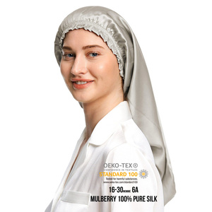 <span class=keywords><strong>Bonnet</strong></span> pour cheveux, accessoire <span class=keywords><strong>de</strong></span> tête ajustable <span class=keywords><strong>en</strong></span> <span class=keywords><strong>soie</strong></span> <span class=keywords><strong>naturelle</strong></span>, ajustable, pour dormir la <span class=keywords><strong>nuit</strong></span>, nouvelle collection 2019 - Product Image 2
