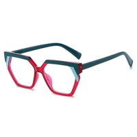 Nouvelles lunettes à monture polygonale, verres anti-lumière bleue, lunettes de mode, lunettes anti-lumière bleue pour femmes