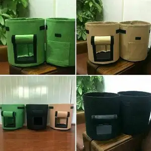 Jardinières recyclées d'aération Sacs en feutre Jardin potager Plante Pots de fleurs Sacs de culture de pommes de terre