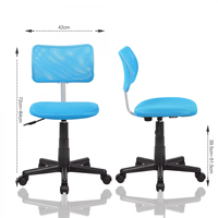 Chaise de bureau pivotante sans accoudoirs, design moderne, dossier bas, réglable en hauteur, entièrement en maille, pour formation et enfants, 270 mm, vente en gros