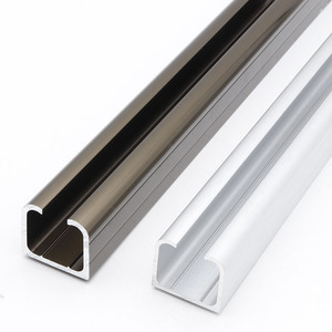 Aluminum Alloy <b>Sliding</b> Door Track 4 Mm Thickness Minimalist Design Rolling Smoothly For Interior Doors - Product Image 3
