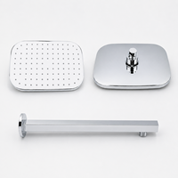 Douche suspendue compacte en ABS avec contrôle de débit indépendant et plaque de buse réparable pour l'équipement des salles de bain de dortoirs