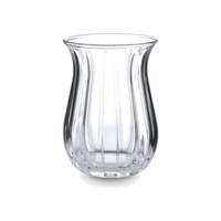 Tasse à thé en verre noir à bord évasé de 145 ml, à côtes verticales et base arrondie, approvisionnement direct usine pour restaurants, hôtels et salons de thé, OEM