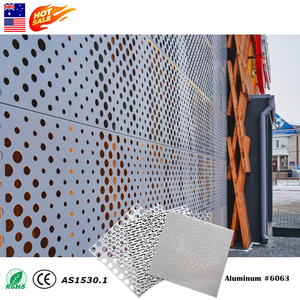 Panneaux de <span class=keywords><strong>façade</strong></span> en maille métallique perforée en aluminium découpés au laser CNC, 3 mm, imperméables pour murs extérieurs - Product Image 1